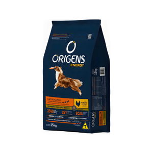Ração Origens Energy Adultos - Sabor Frango e Cereais 15kg