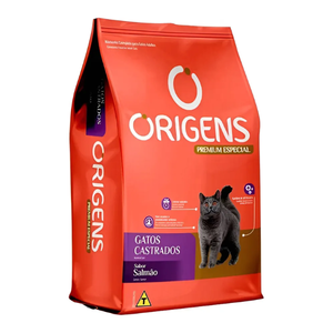 Origens Gatos Castrados Adultos Sabor Salmao 3 Kg