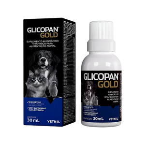 Suplemento Vetnil Glicopan Gold Para Cães E Gatos Pets 30 Ml
