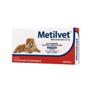 Metilvet 20mg 10 Comprimidos