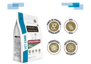 Ração Fórmula Natural Vet Care Hipoalergênica Cães Mini e Pequeno 2 kg