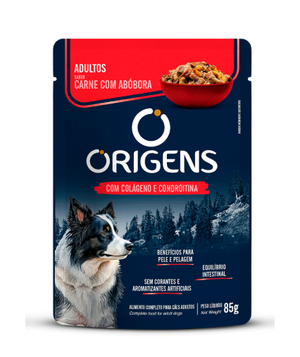 Ração Úmida Origens Cães Adultos Carne com Abóbora 85g