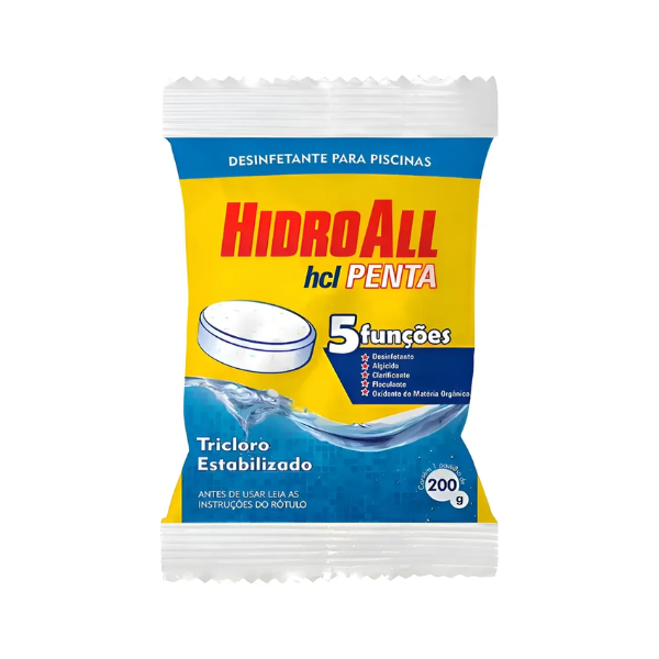 Pastilha Cl Hcl 5x1 Hidroall 200gr Penta