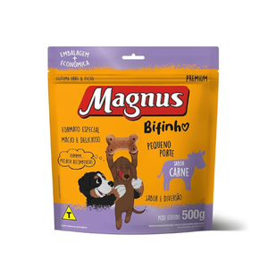 Bifinho Magnus Petisco Mastigáveis Sabor Carne - 500g