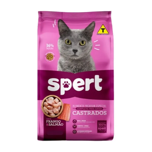 Ração Spert Premium para Gatos Castrados Adultos 10,1kg Frango e Salmão