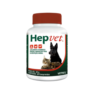 Suplemento Vetnil Hepvet Comprimido - 30gr