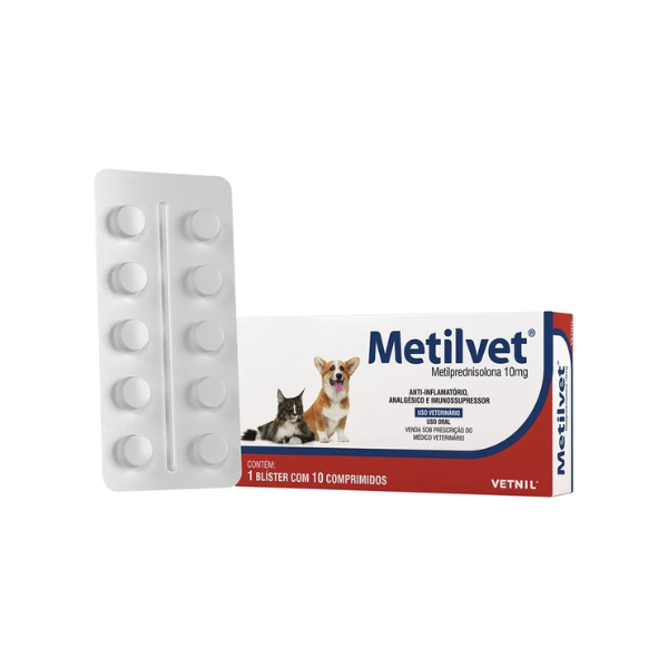 Metilvet 10mg 10 Comprimidos