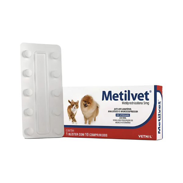 Metilvet 5mg 10 Comprimidos