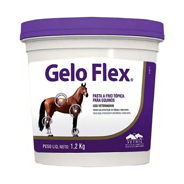 Gelo Flex 1,2kg Pasta A Frio Tópica Equinos Cavalos Vetnil