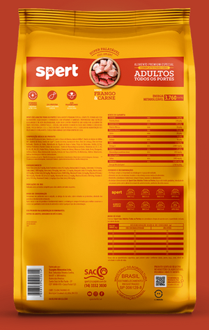 Spert Premium Especial Cães Adultos Todos Os Portes Frango e Carne 20kg