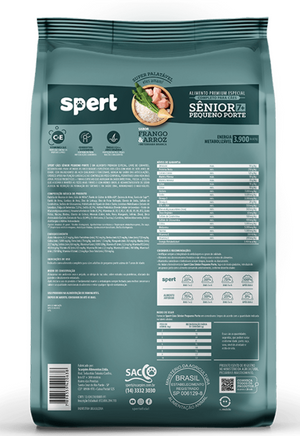 Ração Spert Premium Especial Sênior Porte Pequeno Frango e Arroz 20kg