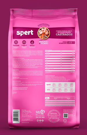 Spert Premium Especial Gatos Castrados Frango e Salmão 20kg