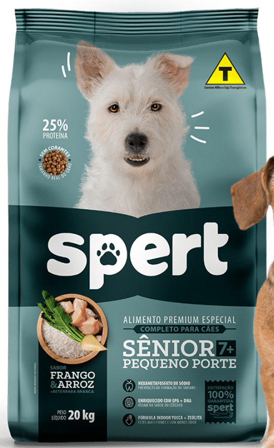 Ração Spert Premium Especial Sênior Porte Pequeno Frango e Arroz 20kg