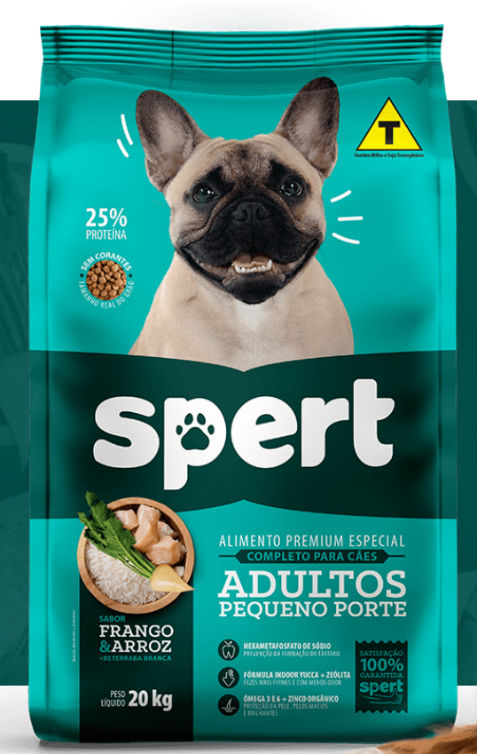 Spert Premium Especial Cães Adultos Porte Pequeno Frango,Arroz e Beterraba Branca 20kg