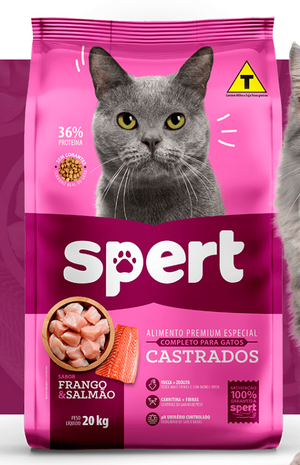 Spert Premium Especial Gatos Castrados Frango e Salmão 20kg