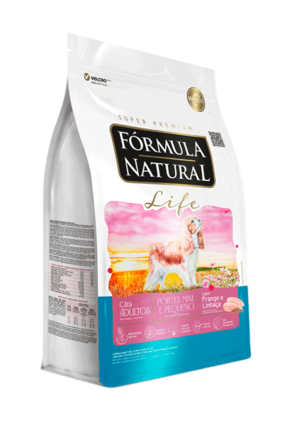 Fórmula Natural Life Cães Adultos Mini e Pequeno Frango e Linhaça 10,1kg