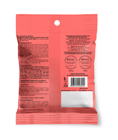 Petisco Origens Bolas de Pelo Cuidado Oral Sabor Carne para Gatos 40 g