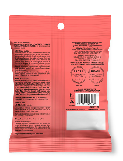 Petisco Origens Pele e Pelagem Cuidado Oral Sabor Frango para Gatos 40 g