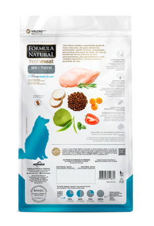 Ração Fórmula Natural Fresh Meat Cães Sênior Mini e Pequeno Frango 2,5 kg