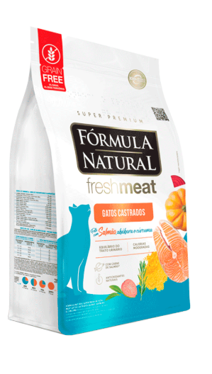 Ração Fórmula Natural Fresh Meat Gatos Castrados Salmão 1 kg