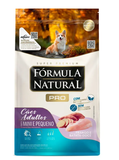 Ração Fórmula Natural Pro Cães Adultos Mini e Pequeno Frango e Batata Doce 15 kg