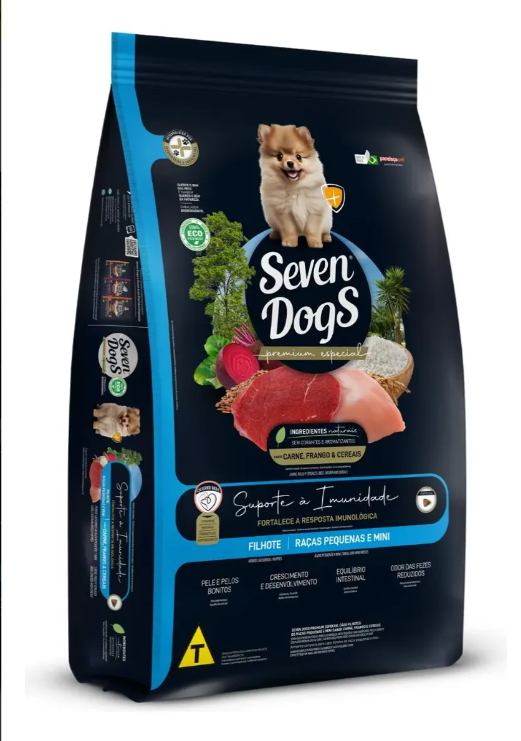 Ração Seven Dogs Cão Filhote Raças Pequenas E Mini 10,1kg