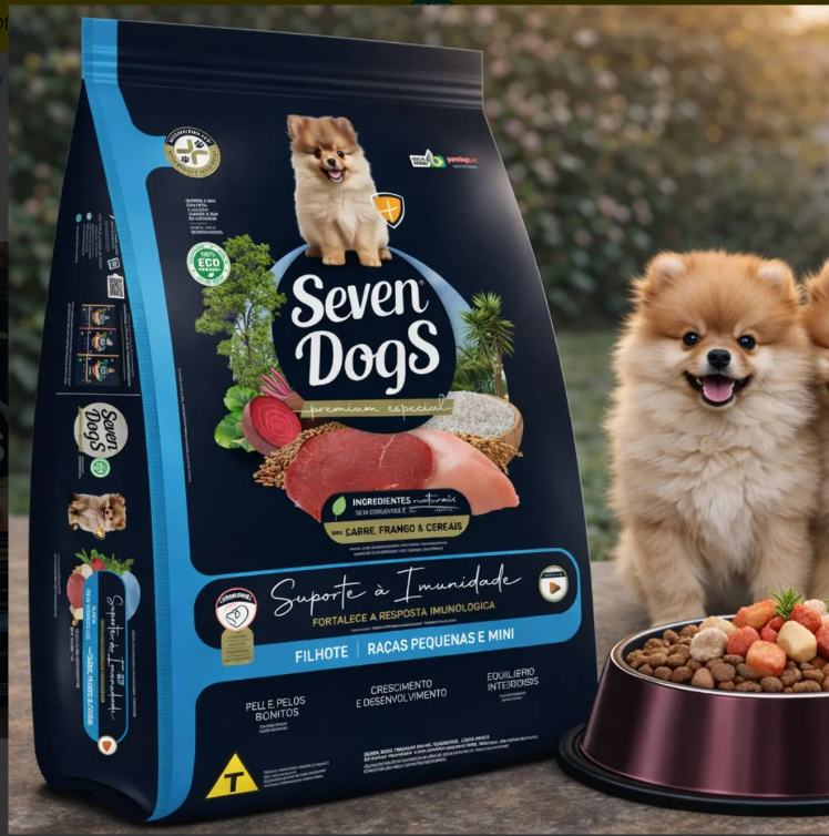 Ração Seven Dogs Cão Filhote Raças Pequenas E Mini 10,1kg