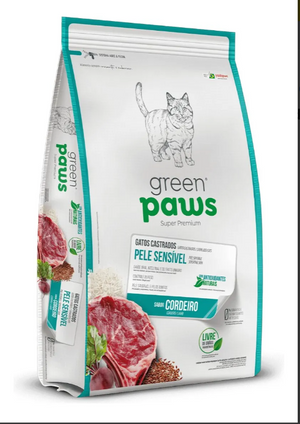 Ração Green Paws Gato Castrado Cordeiro 1,5kg