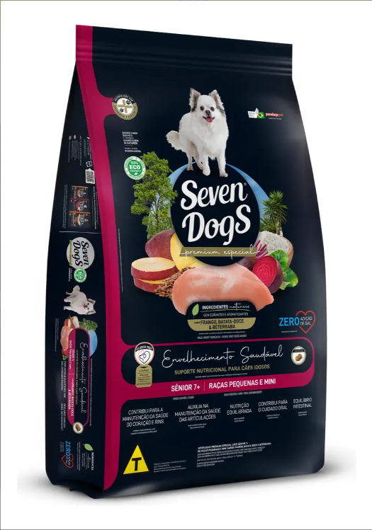 Ração Seven Dogs Sênior 7+ Raças Pequenas E Mini 10,1kg
