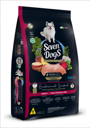 Ração Seven Dogs Sênior 7+ Raças Pequenas E Mini 10,1kg