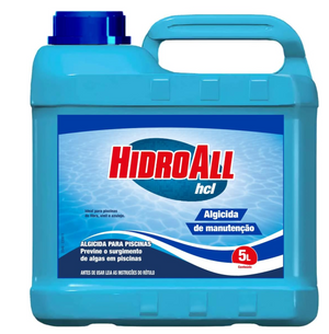 HidroAll Algicida Manutenção para Piscinas HCL 5 Litros