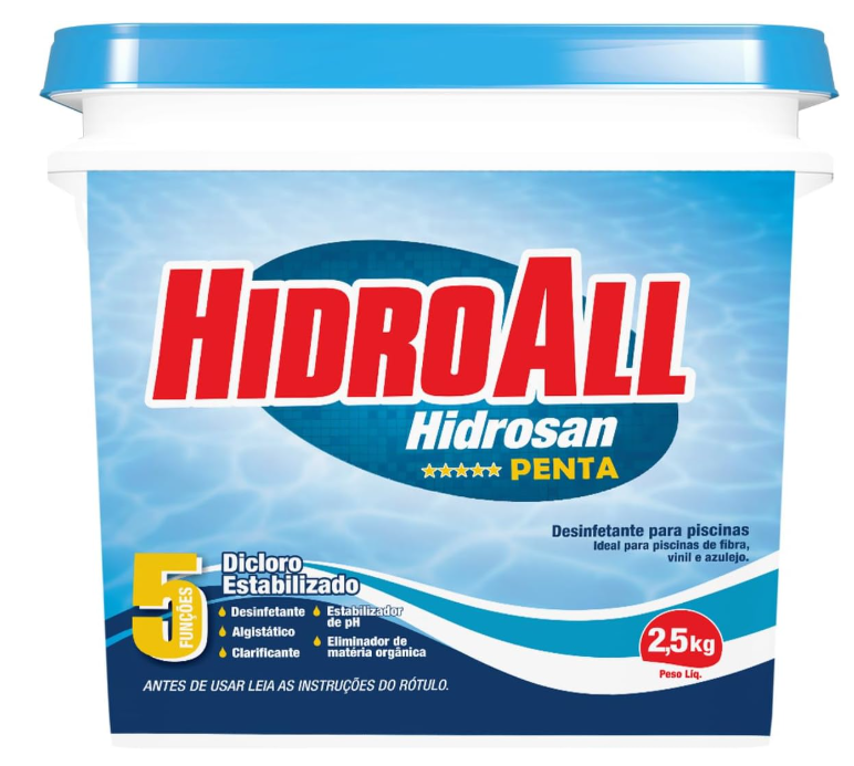 HidroAll Balde cloro granulado Hidrosan Penta 2,5 kg