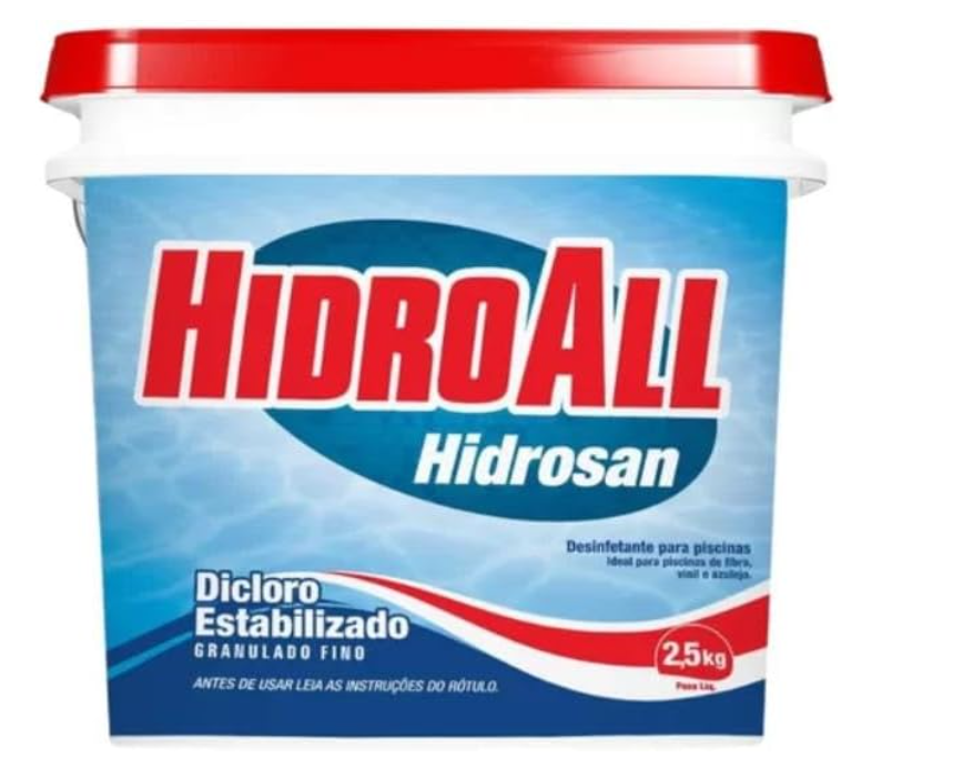 HidroAll Balde cloro granulado Hidrosan Plus 2,5 kg