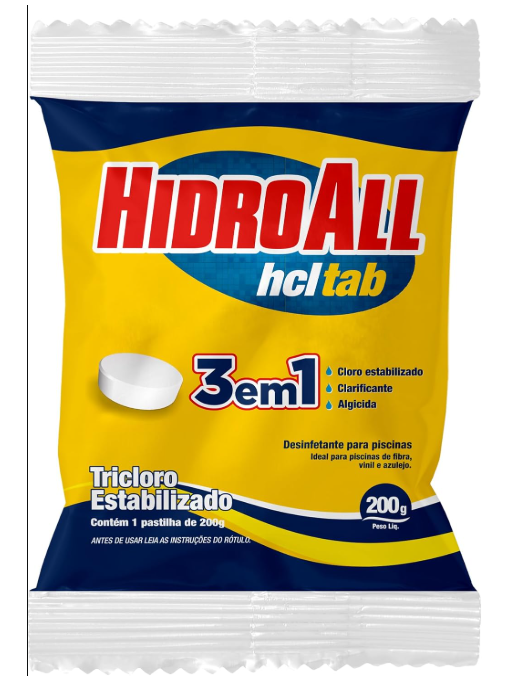 HCL TABLETE HCL 3 EM 1 - TRIPLA AÇÃO 200 GRAMAS, Branco -1 unidade