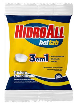 HCL TABLETE HCL 3 EM 1 - TRIPLA AÇÃO 200 GRAMAS, Branco -1 unidade