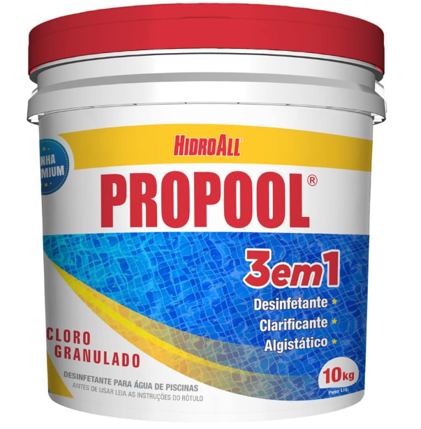 Balde cloro granulado Propool 3 em 1 | 10 kg