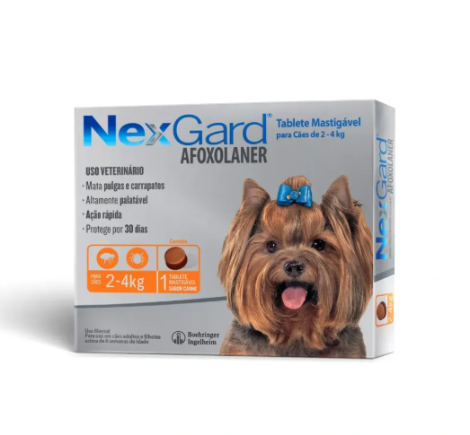 Nexgard Antipulgas e Carrapatos para Cachorros de 2 a 4kg 1 tablete