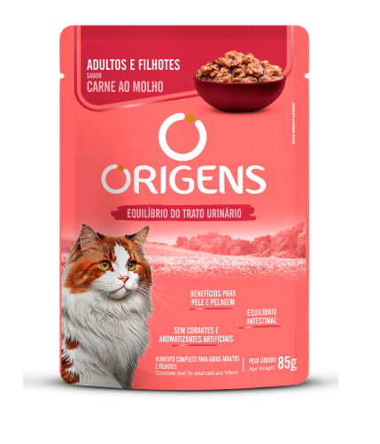 Ração Úmida Origens Gatos Carne ao Molho 85g