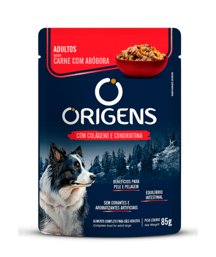 Ração Úmida Origens Cães Adultos Carne com Abóbora 85g