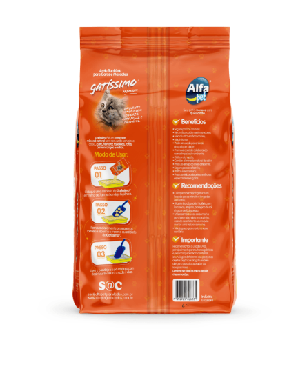 Areia Higiênica Premium Gatíssimo 4 kg
